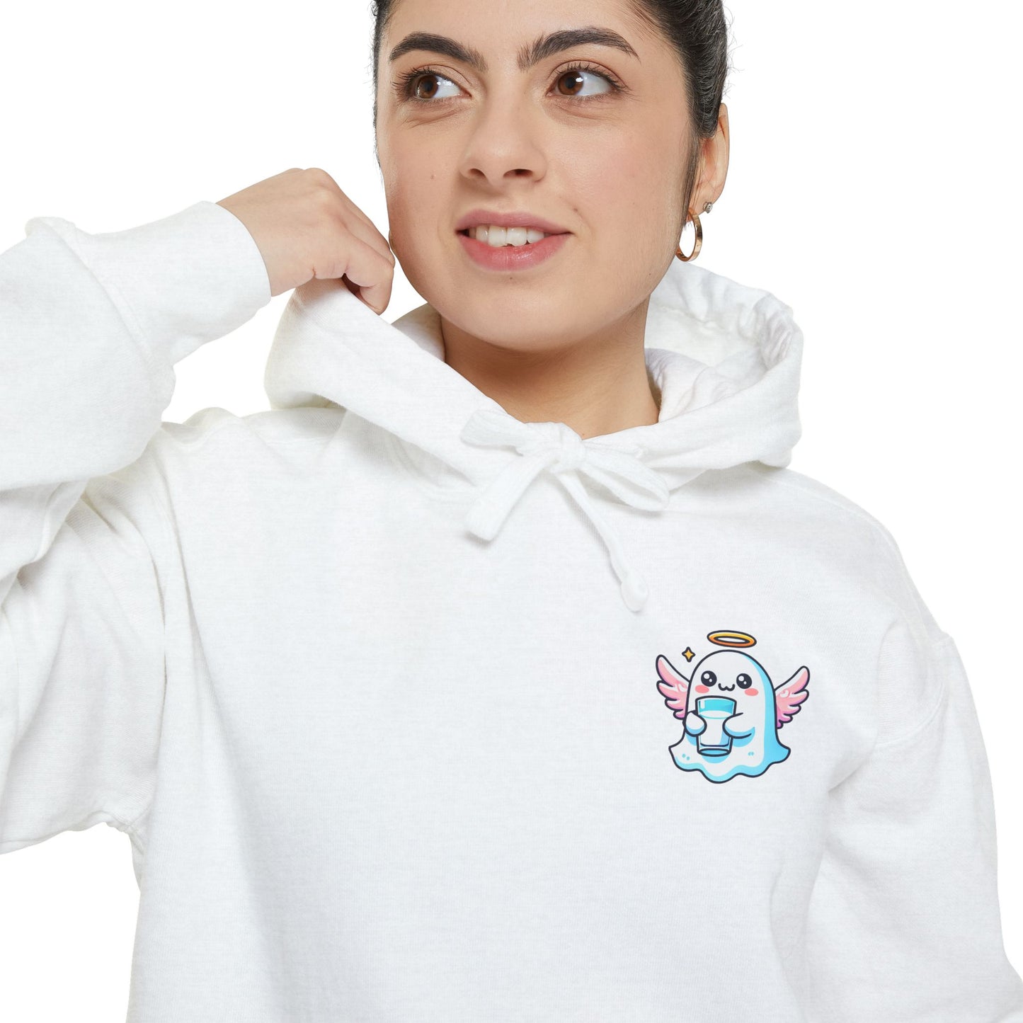 Premium High-Quality Hoodie – Adorable Ghosts 👻✨ Garment-Dyed Hoodie - Cute Ghosts, Casual, High Quality, Classy Girls