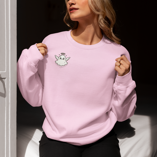 Premium High-Quality Sweatshirt – Adorable Ghosts 👻Unisex✨ Garment-Dyed Sweatshirt - Cute Ghosts, Casual, High Quality, Classy People