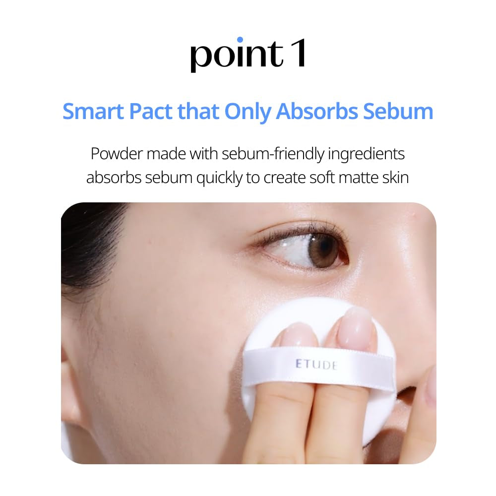 Sebum Soak Pact | Facial Oil Control and Soft Skin with This Mineral Powder That Absorbs Sebum for a Matte Face | Korean Makeup, Kbeauty, Perfect for Gift